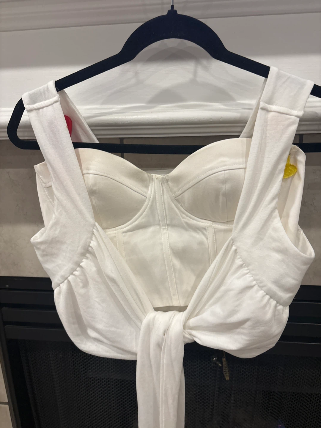 White Corset Top with Tie size L 2 pcs - photo 2