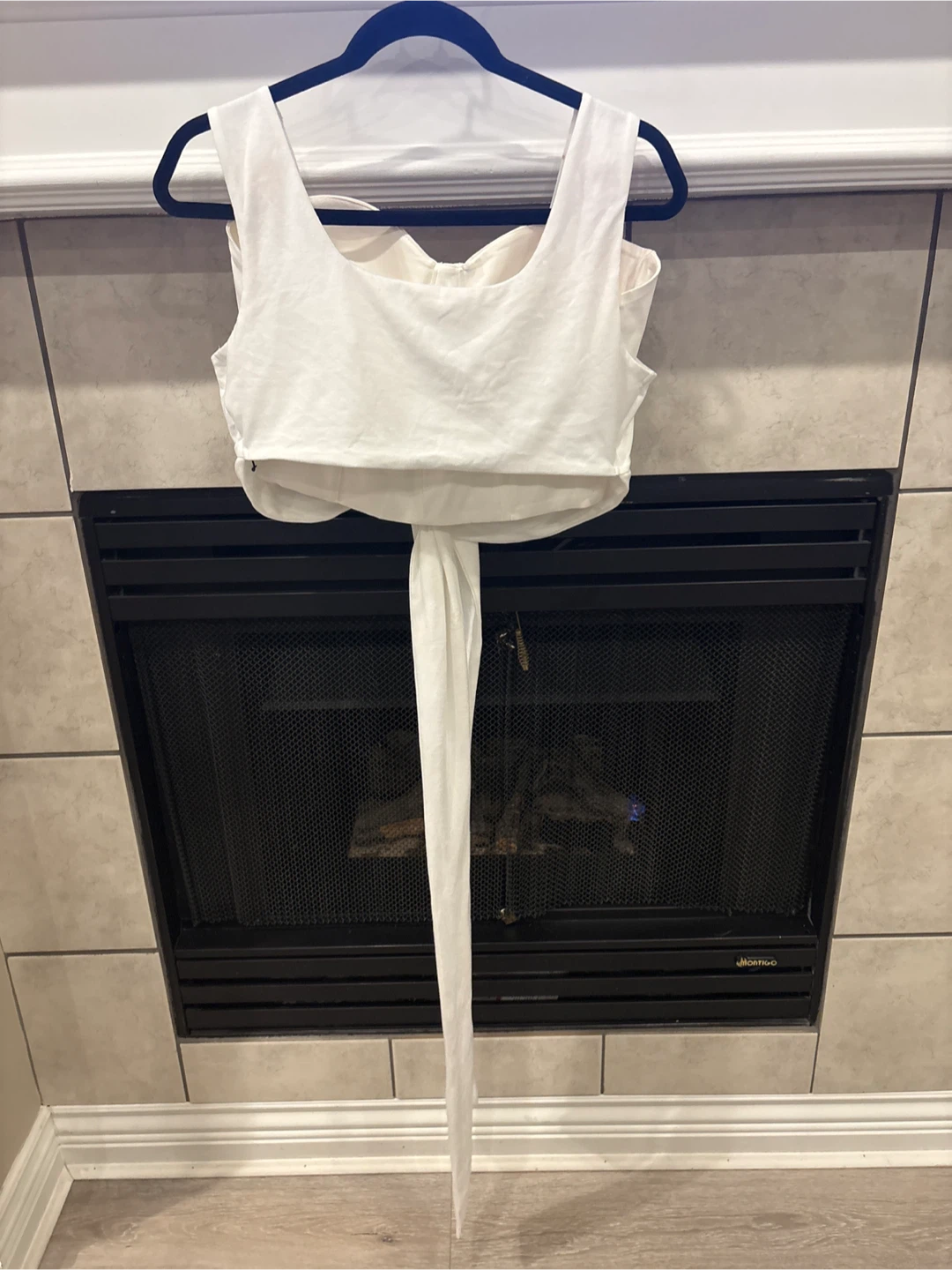 White Corset Top with Tie size L 2 pcs - photo 4