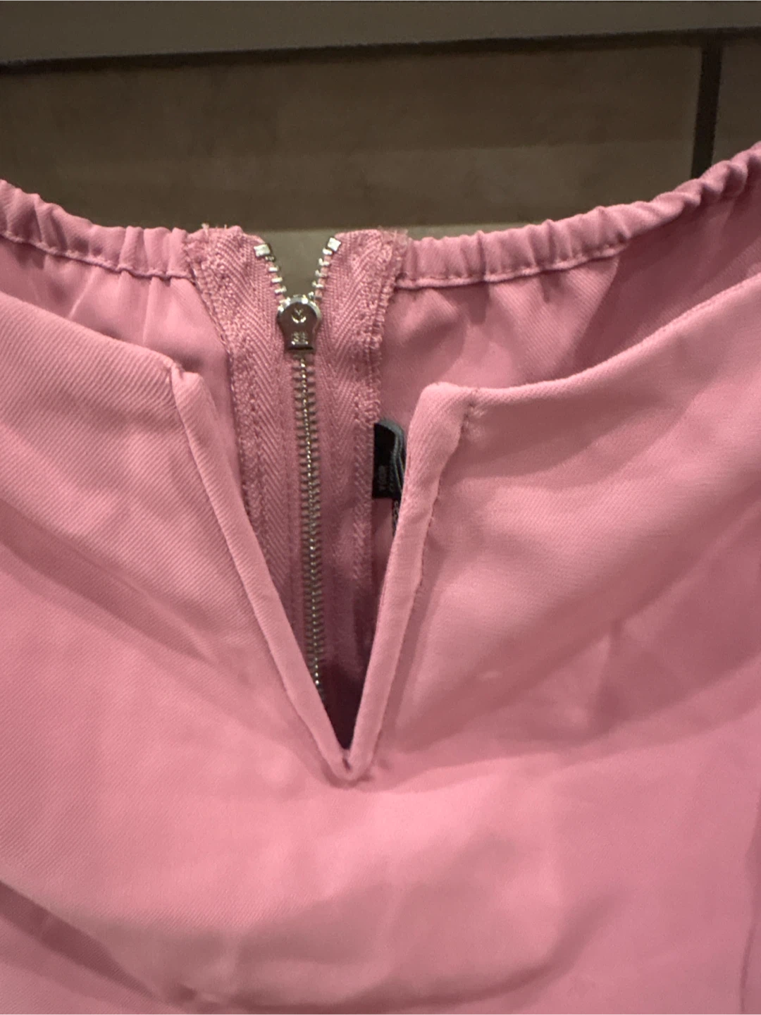 Cider Pink Puff Sleeve Cropped Top Size L - photo 5