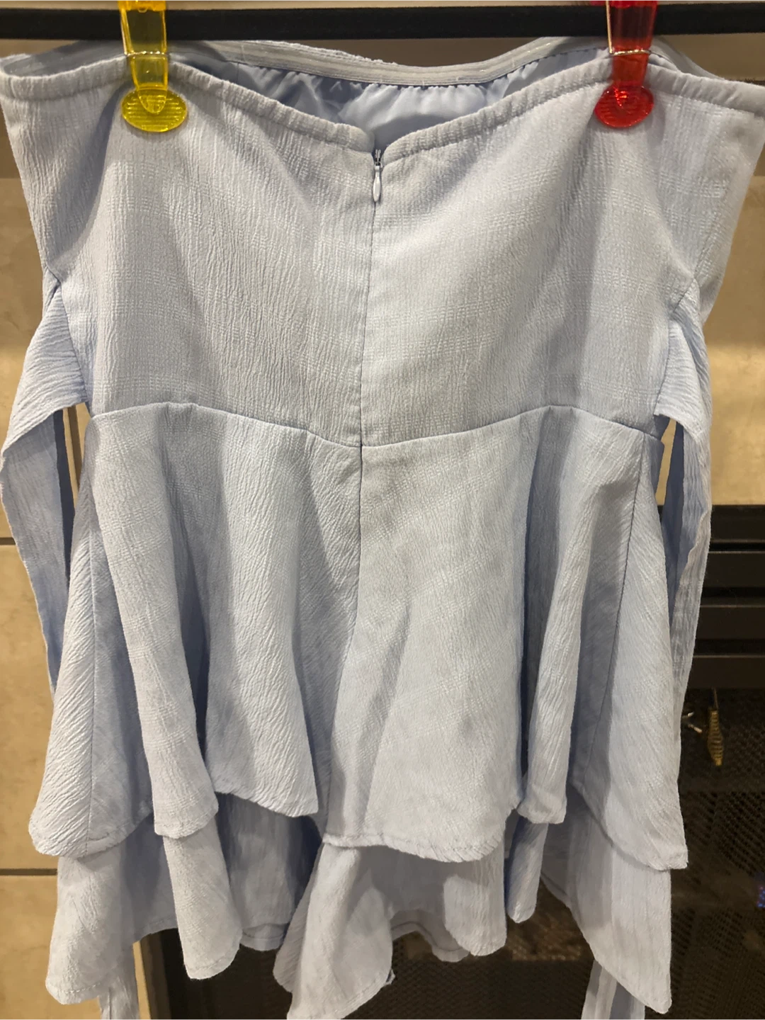Light Blue Strapless Ruffle Top size medium - photo 4