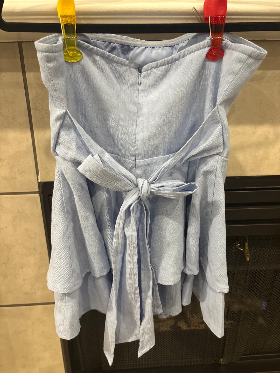 Light Blue Strapless Ruffle Top size medium - photo 5
