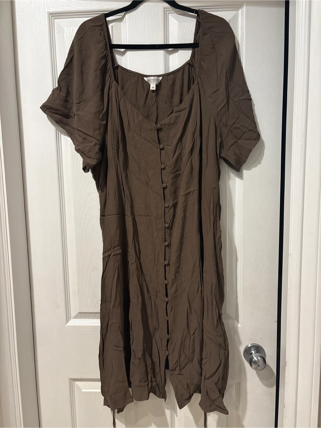 Addition Elle Brown Button-Up Dress - Size 4X - photo 3