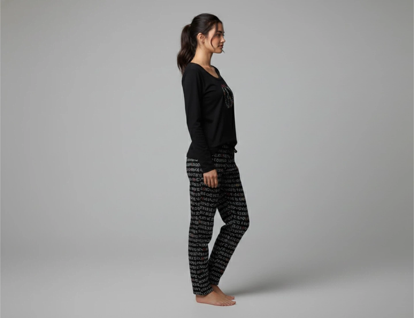 Black Peace Symbol Pajama Set