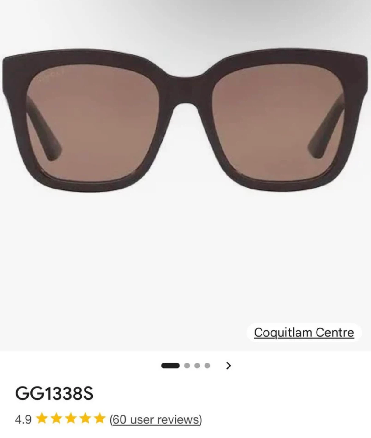 GUCCI GG1338S Burgundy Luxury Sunglasses Brown Lens - photo 2