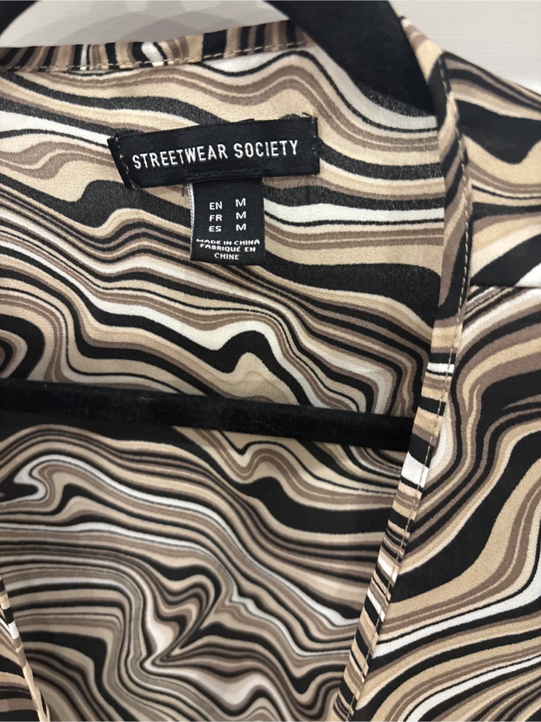 Streetwear Society Tie-Front Crop Top - Size M - photo 2
