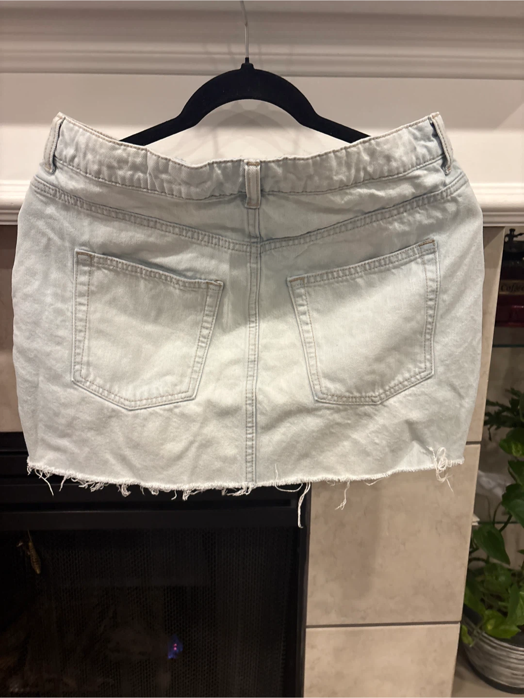 Divided H&M Light Wash Ripped Denim Skirt - photo 5