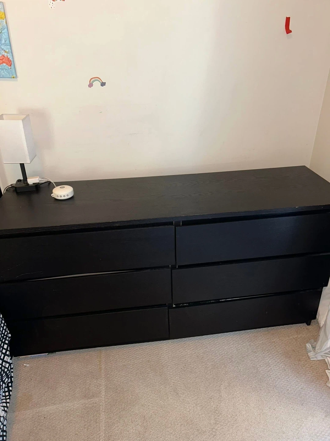 Black 6-Drawer Dresser free delivery