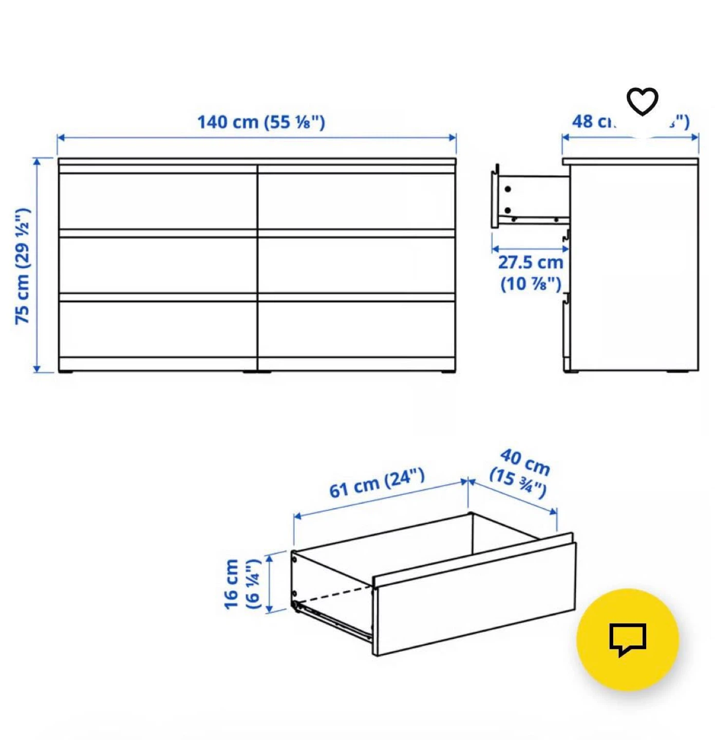 Black 6-Drawer Dresser free delivery - photo 2
