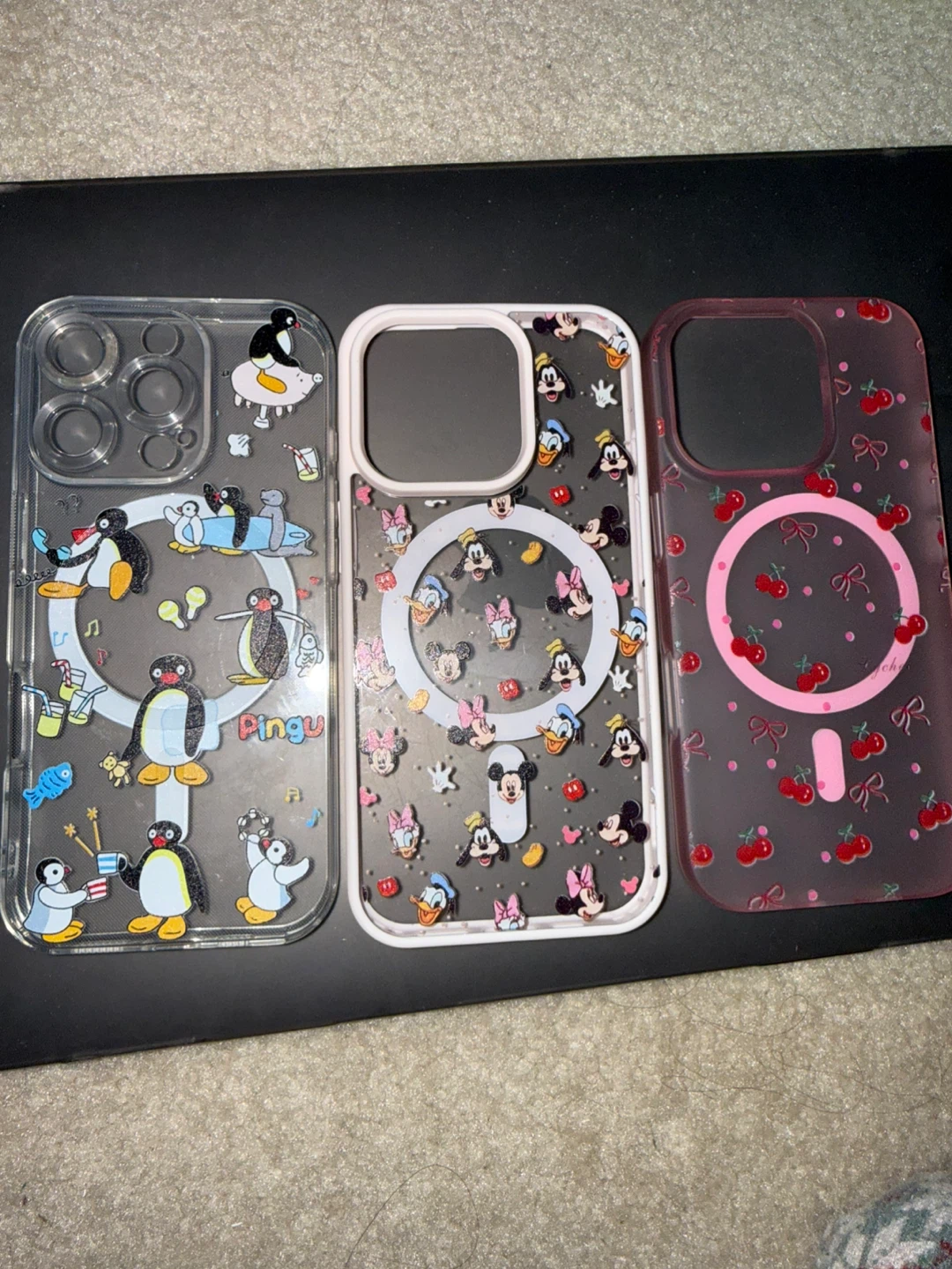 3X iPhone 16 Pro Cases: Pingu, Disney, and Cherries