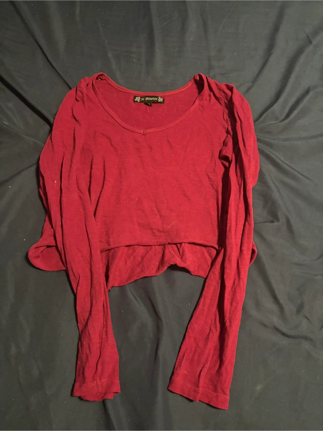 H. Binette Women's Long Sleeve Top - Red - Size S