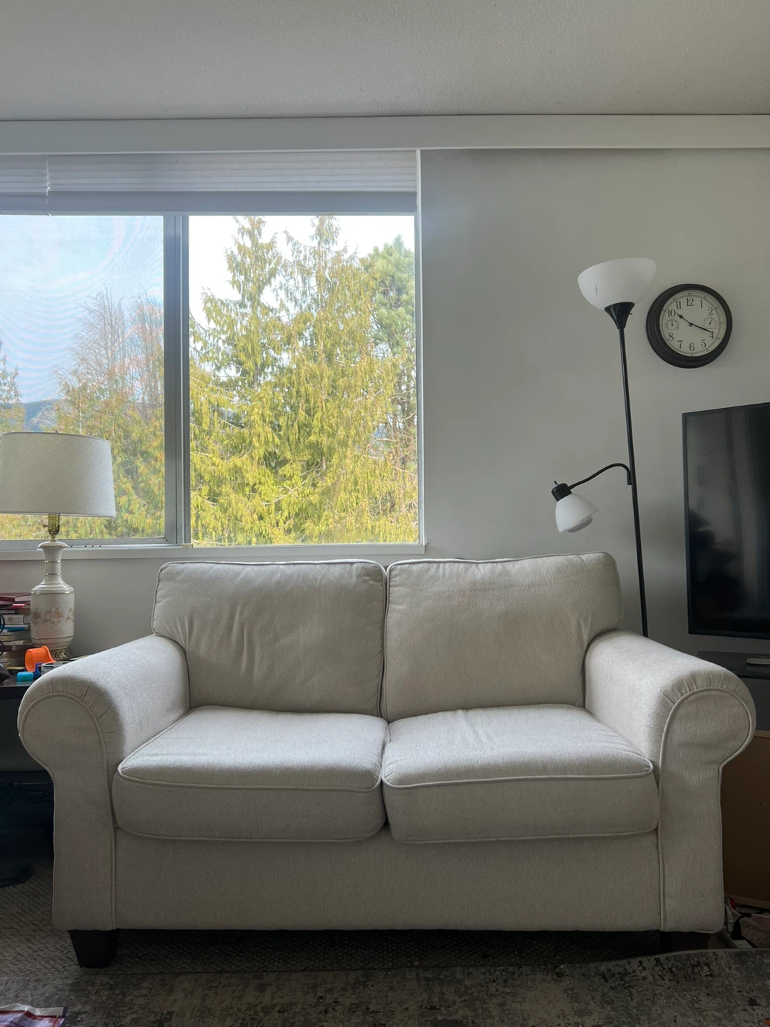 Cream-Coloured Sofa & Loveseat