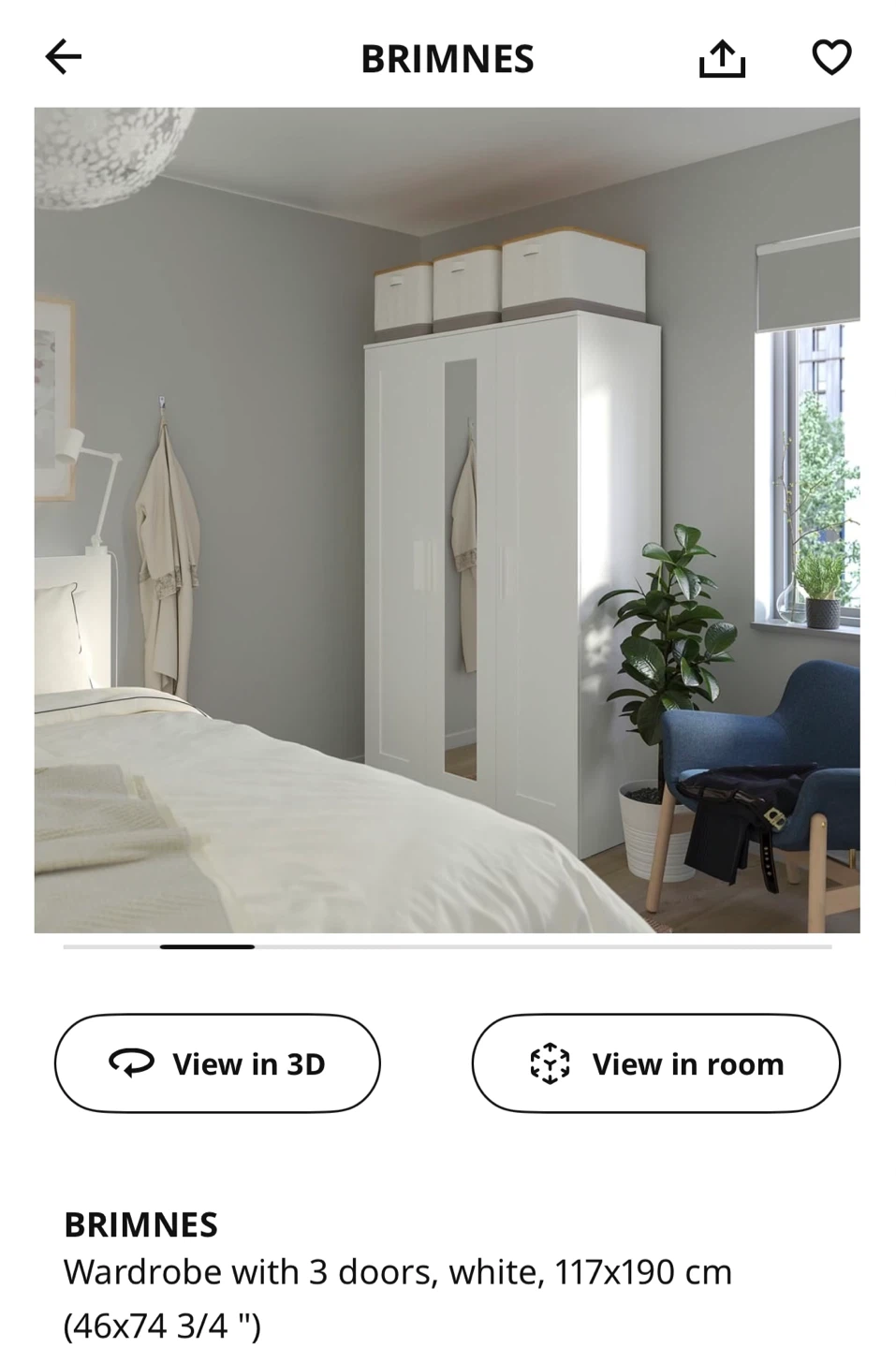 IKEA Brimnes Wardrobe (3 door) - photo 2