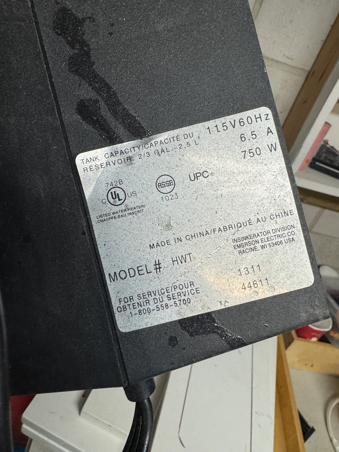 InSinkErator Instant Hot Water Tank HWT - photo 4