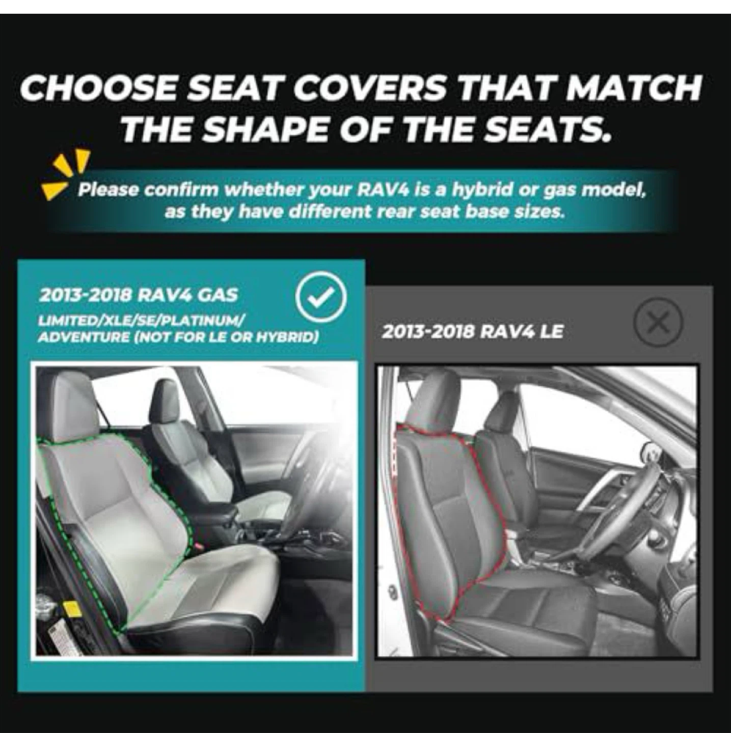 Gray Faux Leather Car Seat Covers for 2013-2018 Toyota - photo 3