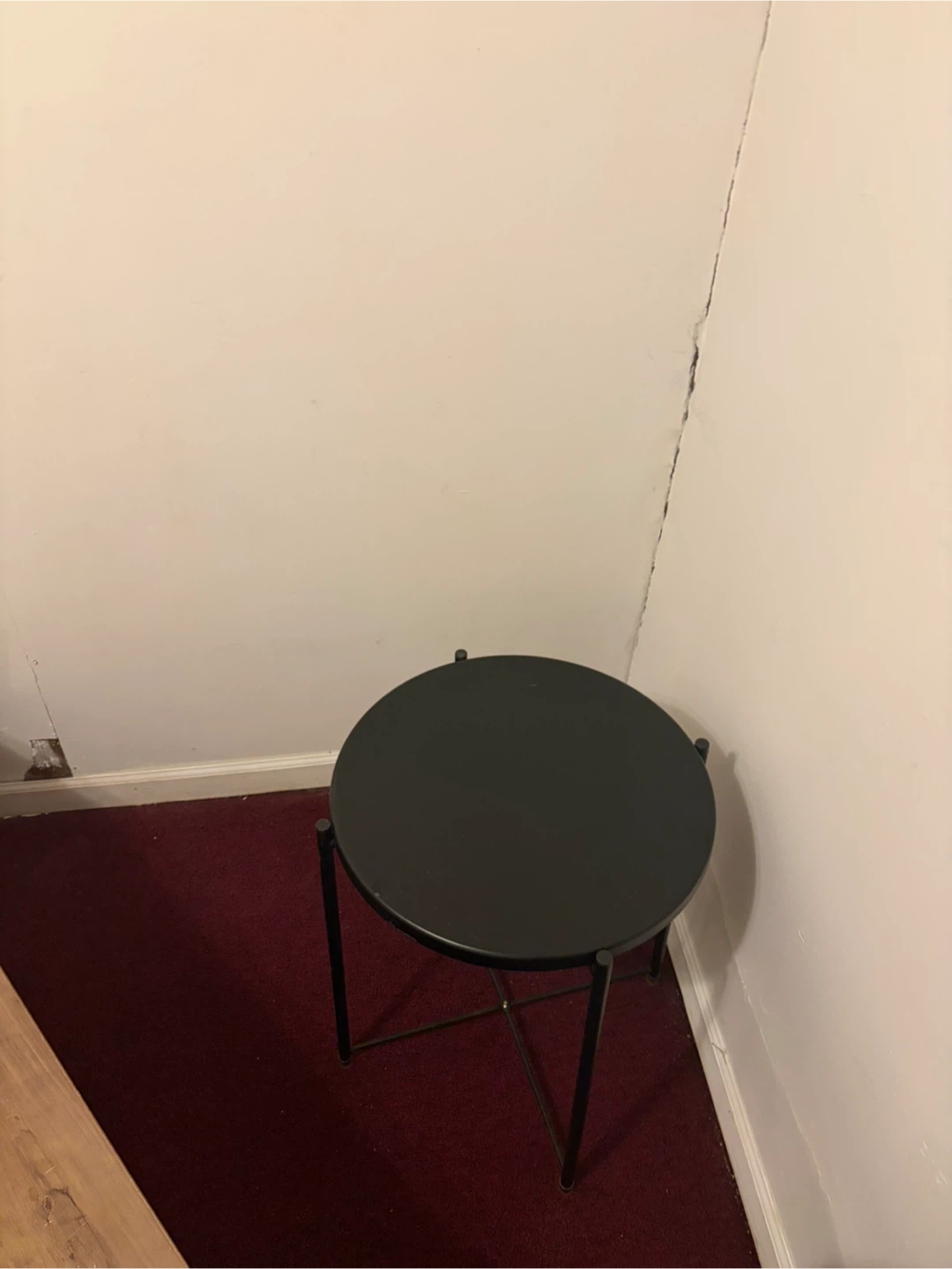 Black Round Side Table