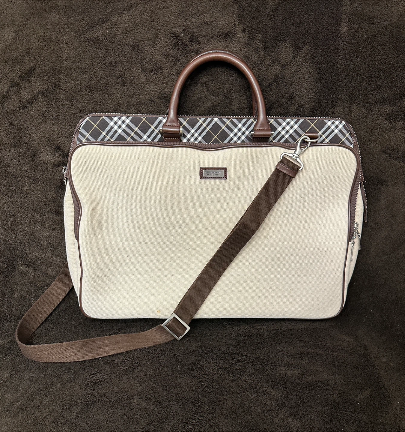 Burberry Black Label Canvas Tote Bag