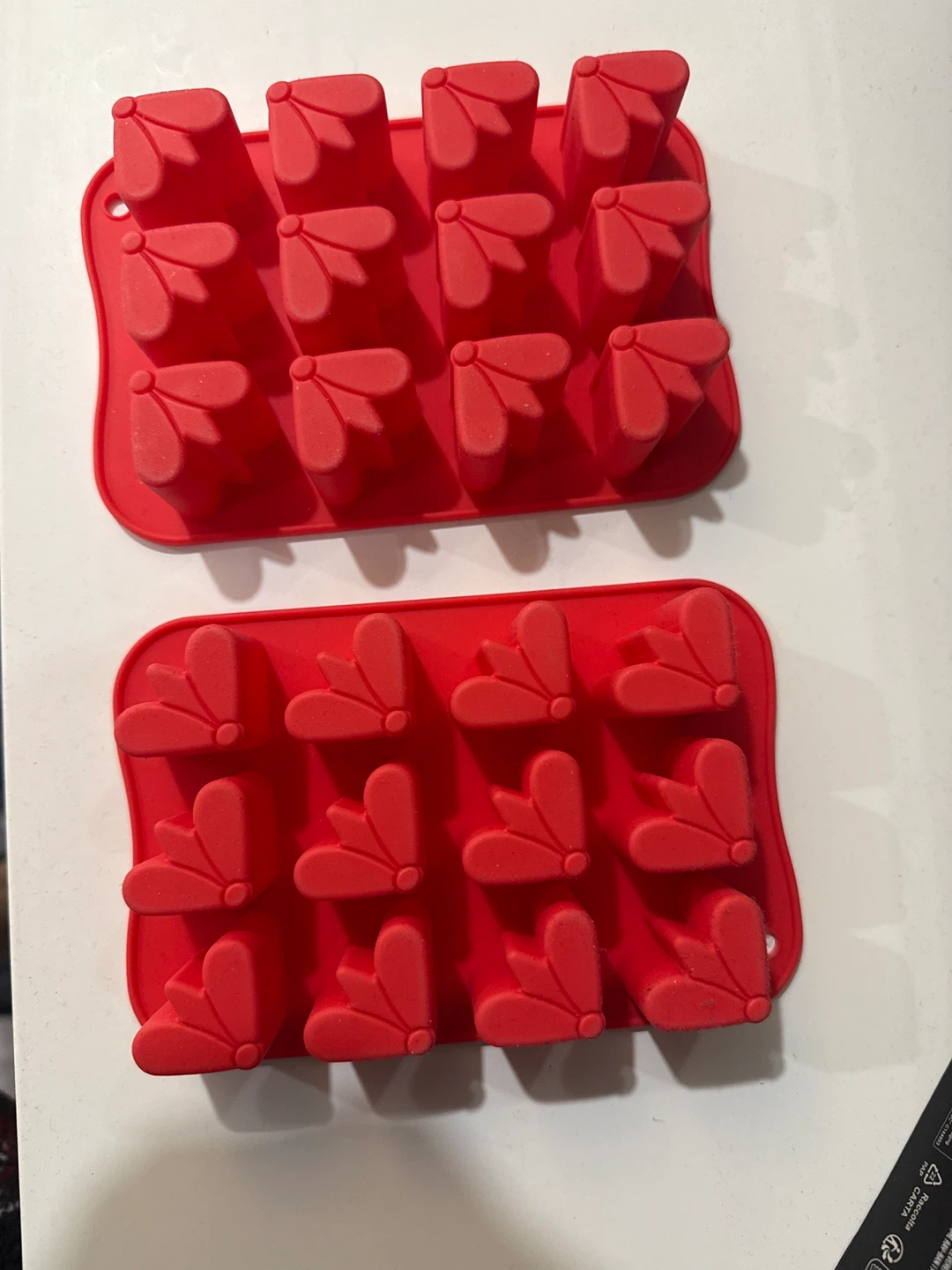 Red Silicone Ice Cube Tray Molds (2 Pack) - photo 2