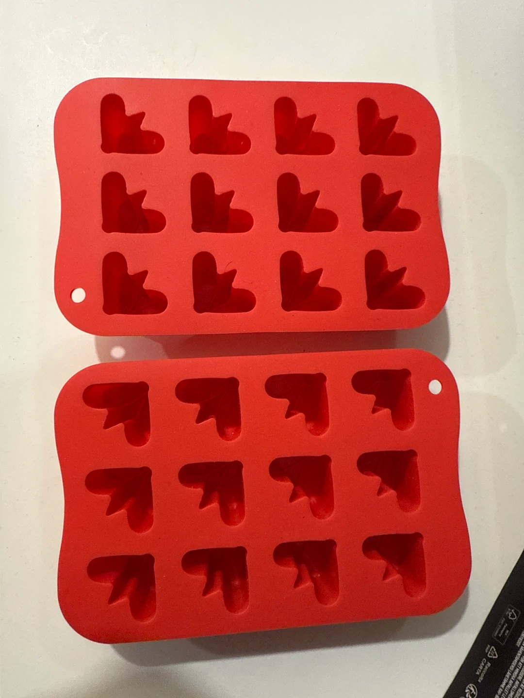 Red Silicone Ice Cube Tray Molds (2 Pack)