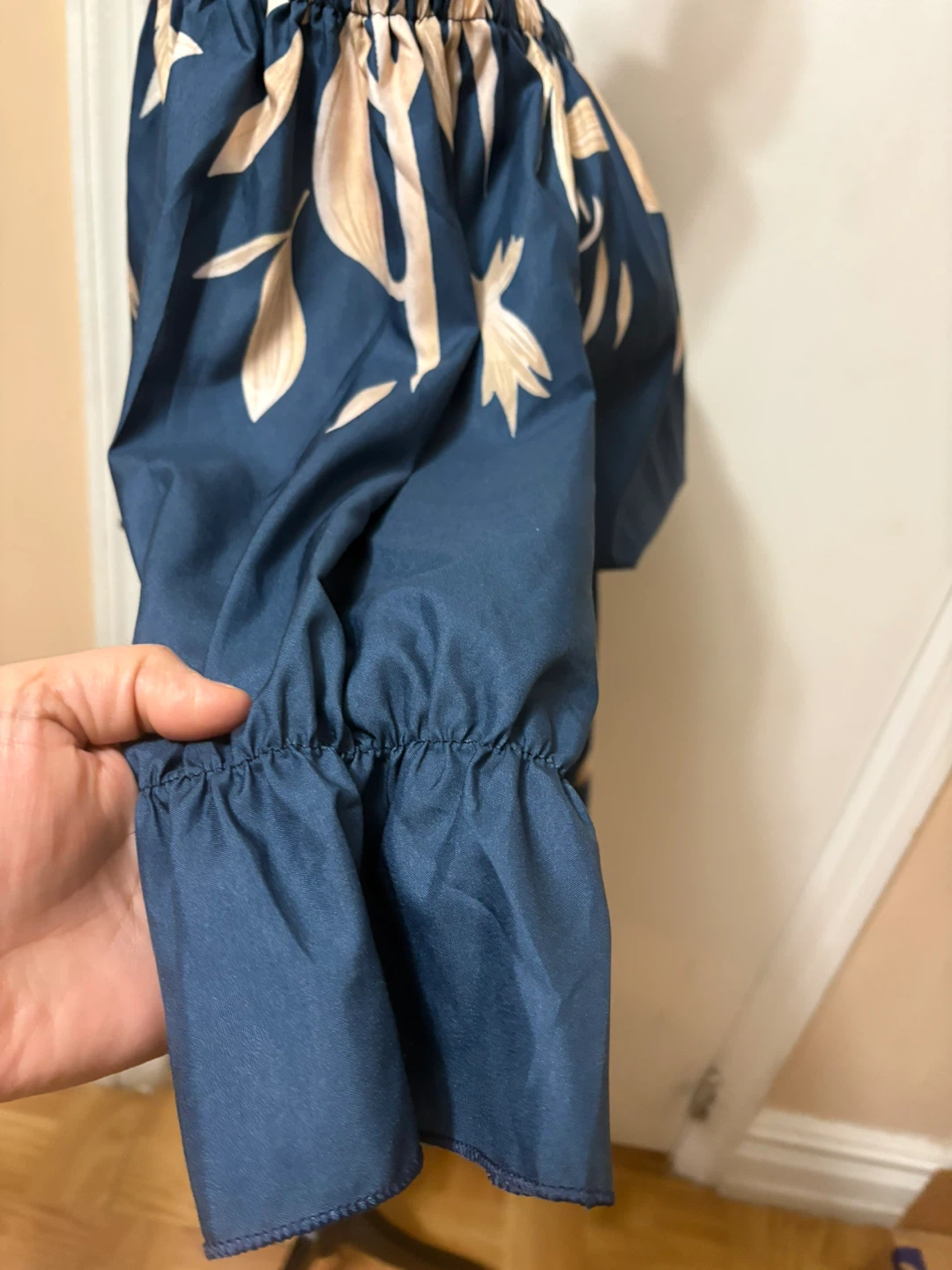 Blue Floral Off-the-Shoulder Dress Size S - photo 3