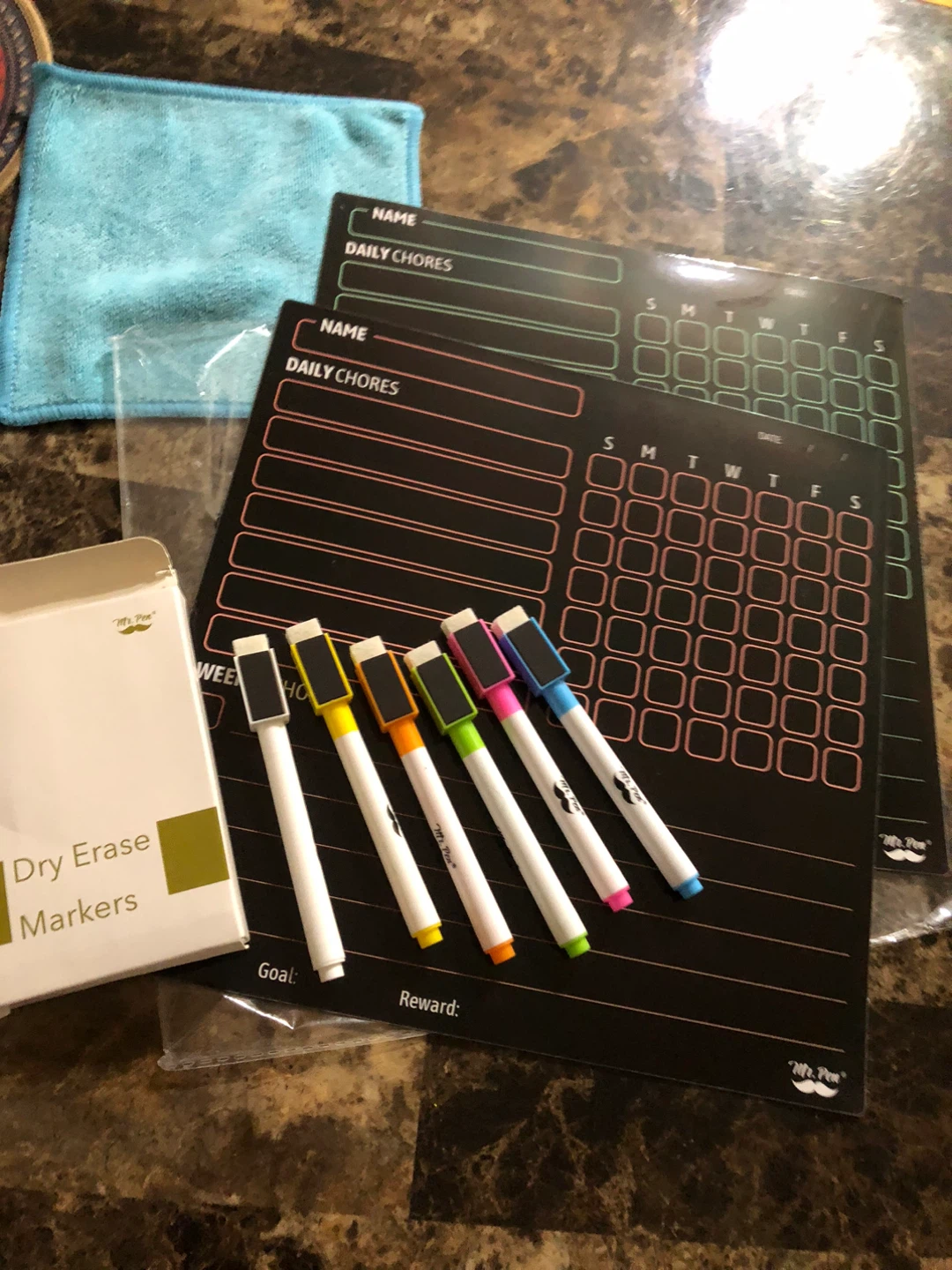 New-Mr. Pen Dry Erase Chore magnetic Set