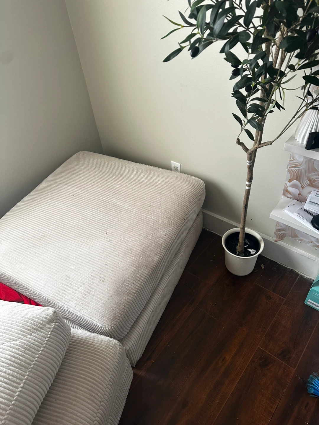 Corduroy Floor Couch/Bed