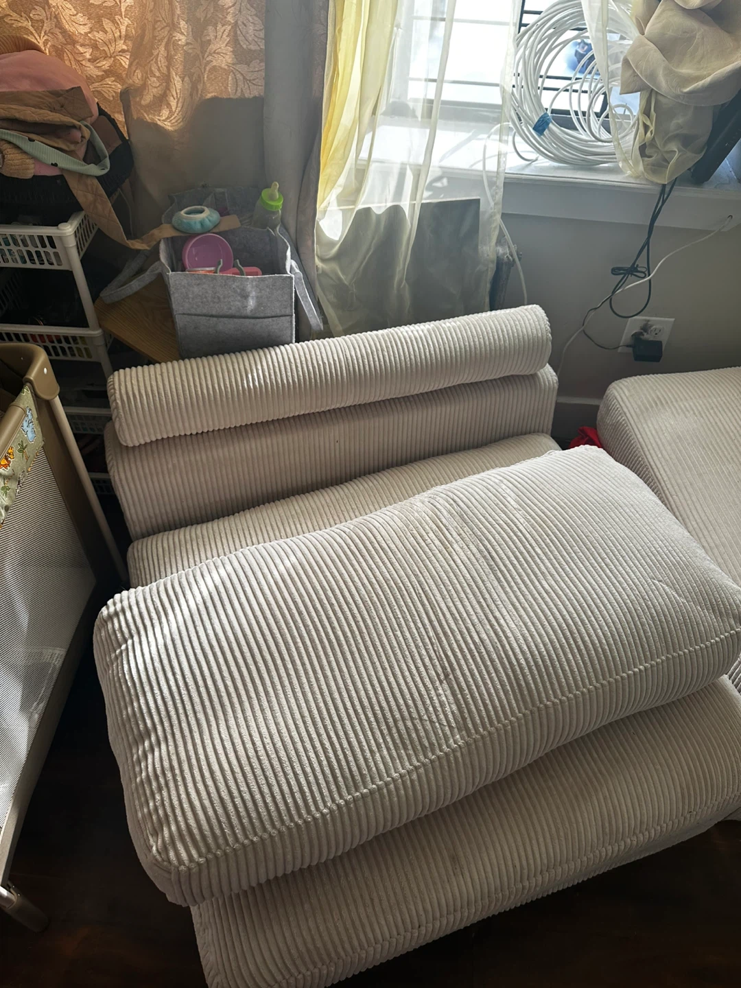 Corduroy Floor Couch/Bed - photo 2