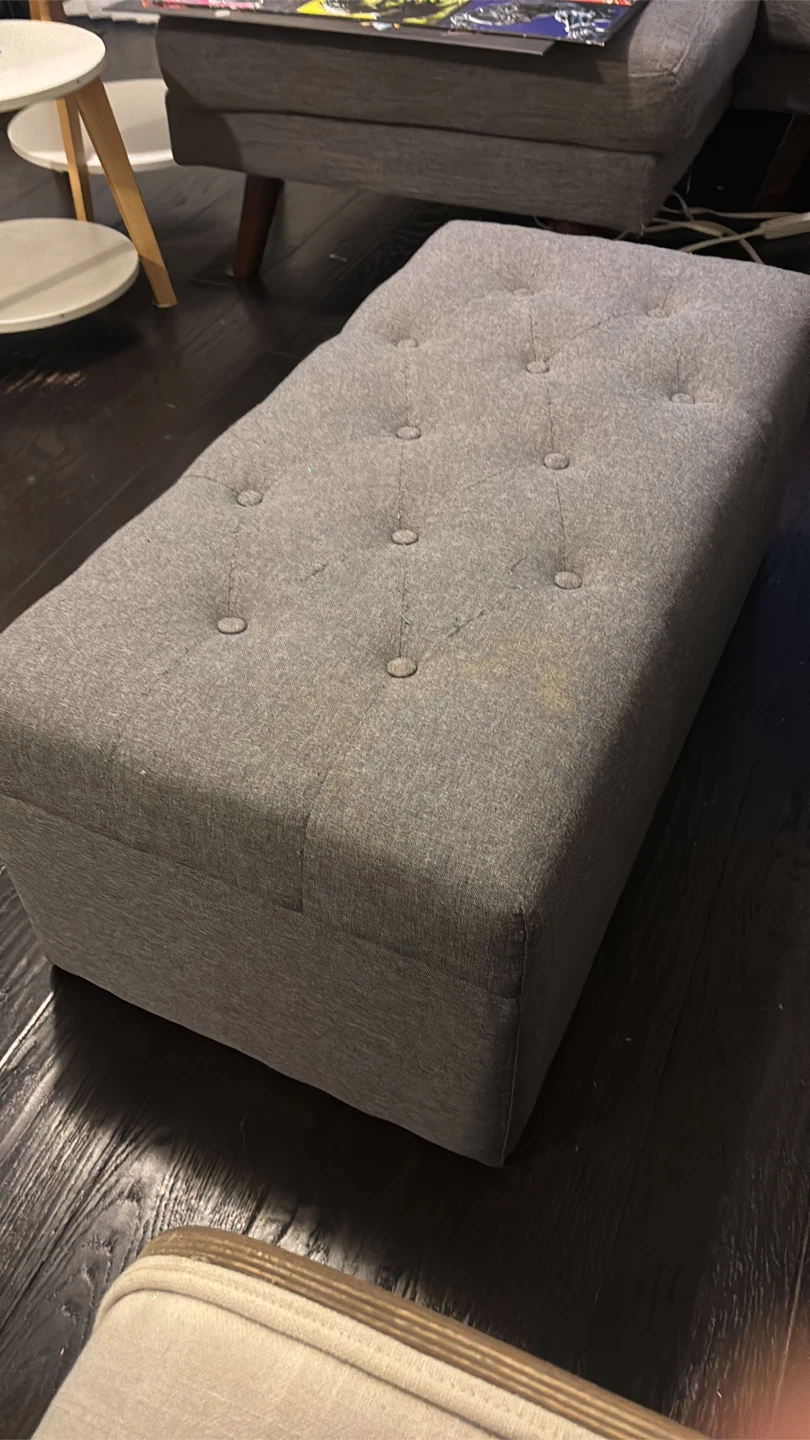 Cream Lounge Chair with Ottoman - photo 2