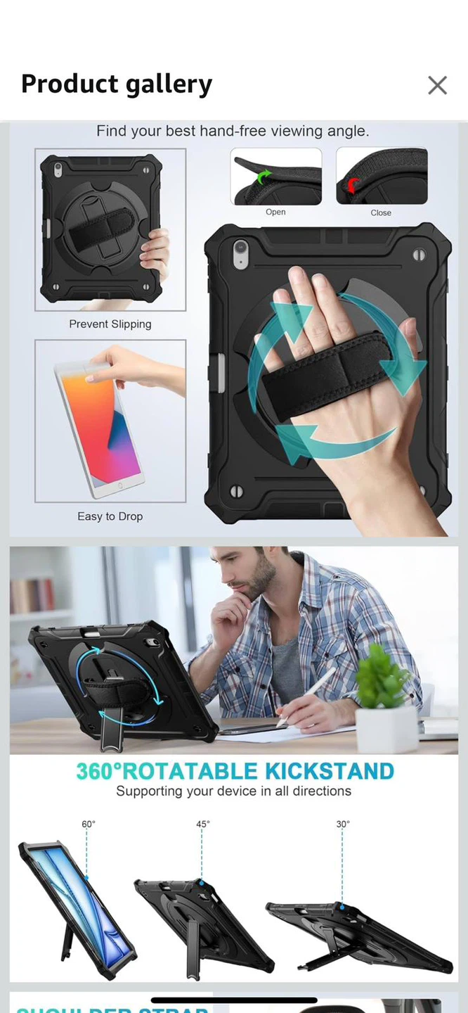 iPad Air 13 inch Case with Hand Strap and Kickstand - photo 2