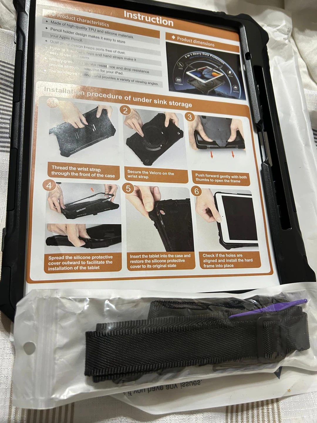 iPad Air 13 inch Case with Hand Strap and Kickstand - photo 3