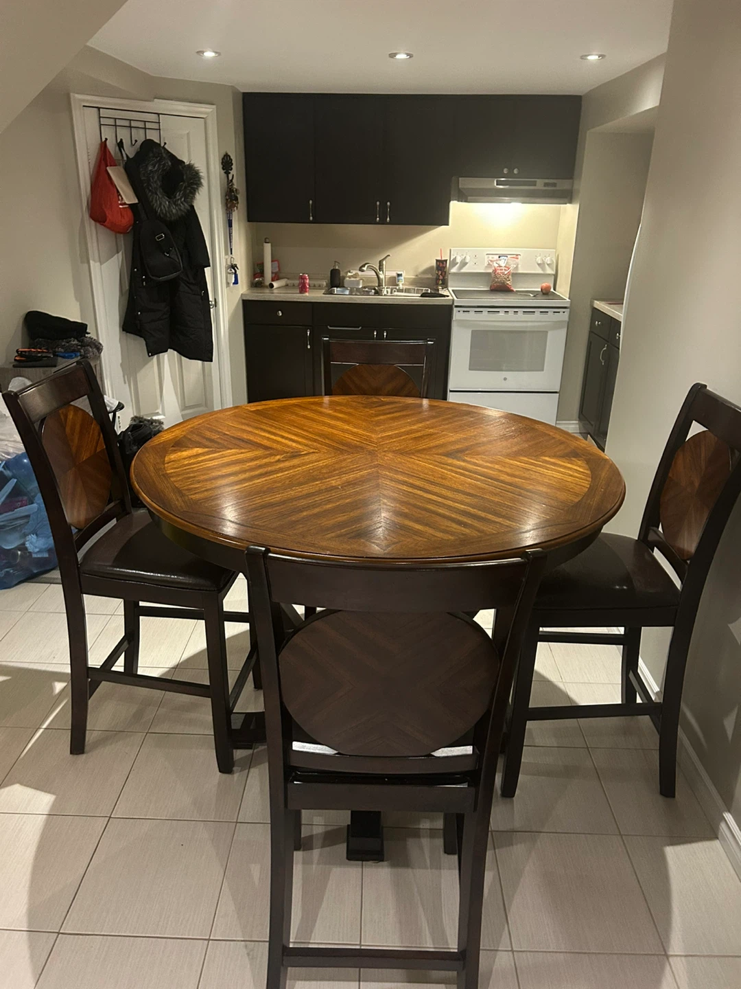 Wooden Dining Table Set with 4 Chairs - photo 2
