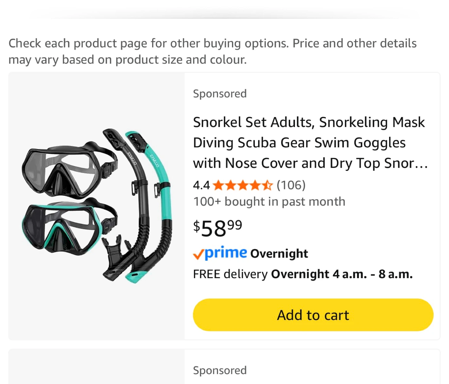 G2RISE SN05 Snorkel Set Adult Dark Blue