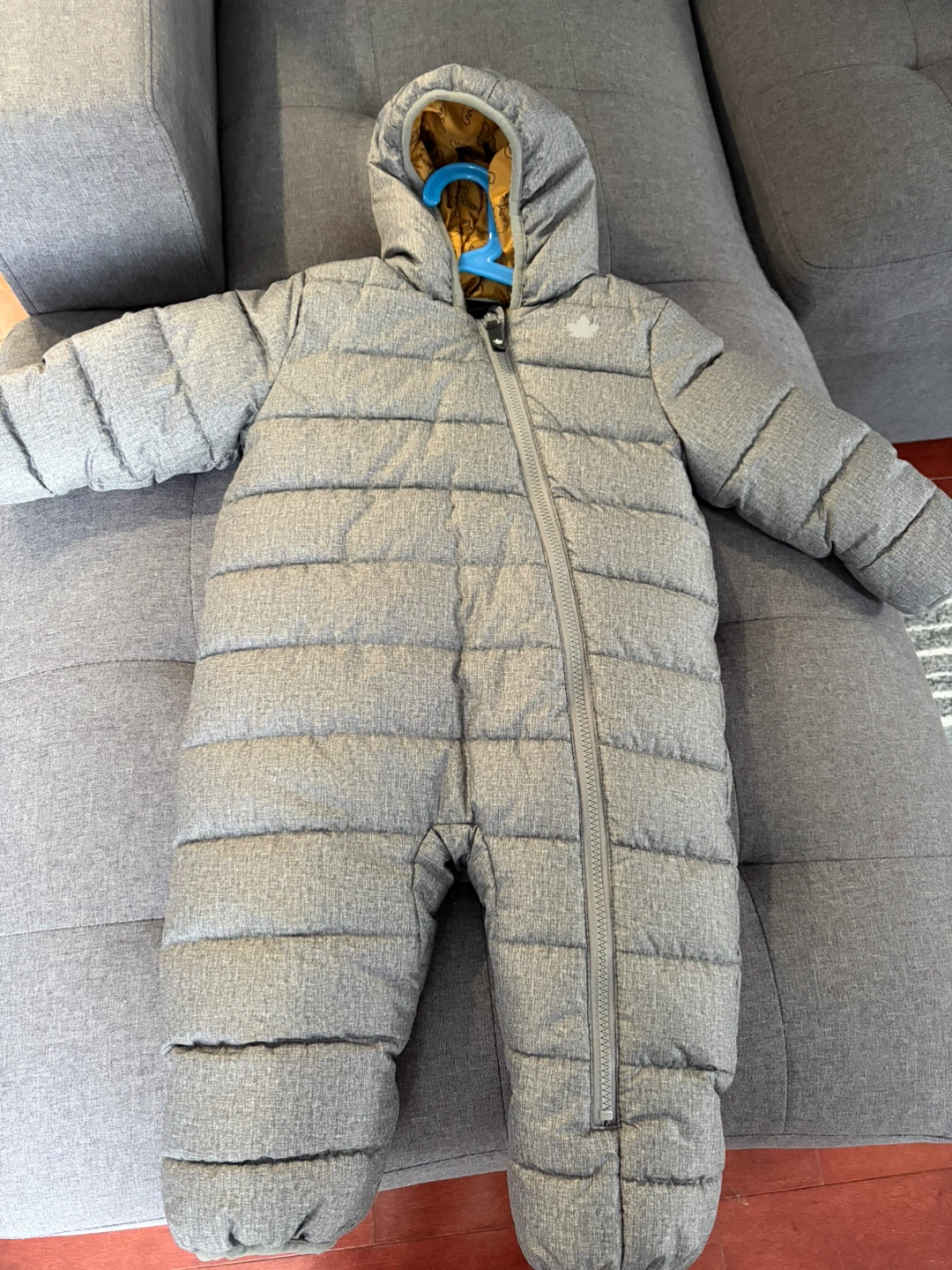 Baby Winter Snowsuit - Yellow Moose Print - photo 2