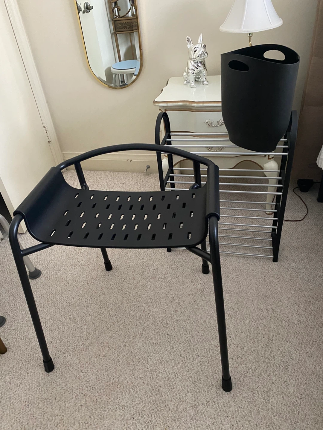 IKEA Black Bathroom Stool / Shower Chair