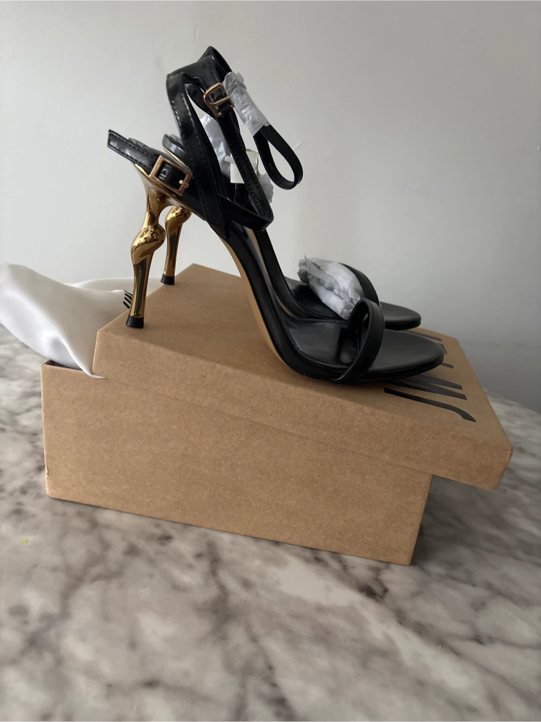 JW PEI Black Patent Leather Ankle Strap Heels - photo 3