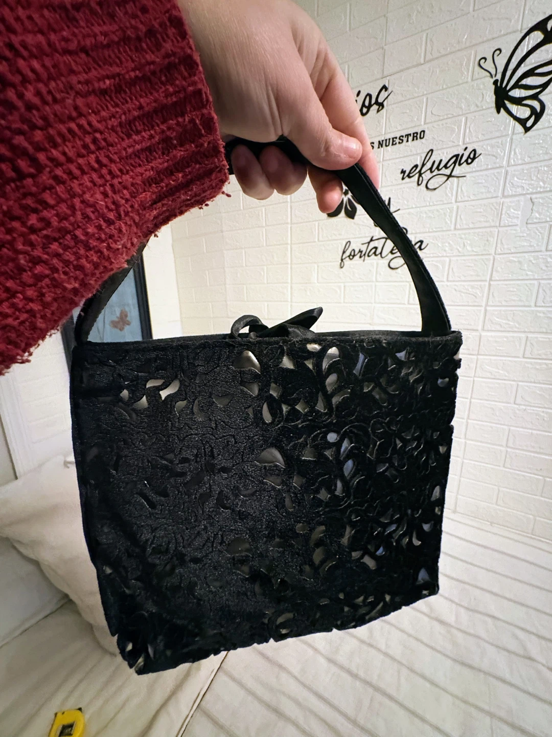 Victoria's Secret Black Lace Shoulder Bag