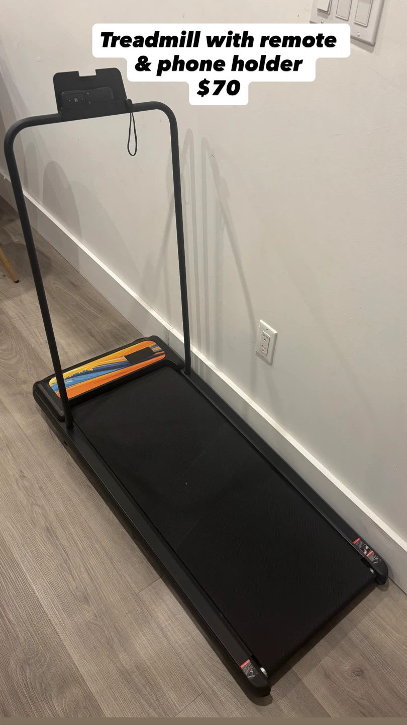 Compact Treadmill with Remote and Phone Holder