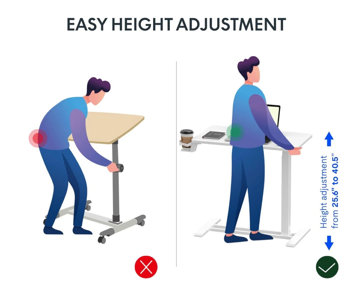 Adjustable Height Bedside Laptop Table - photo 4