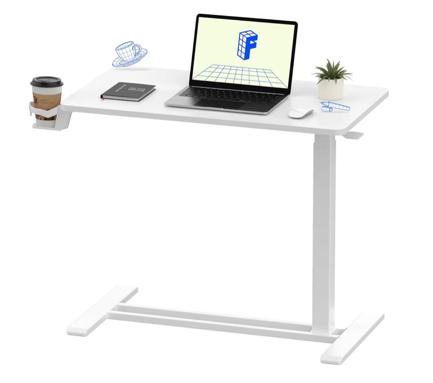 Adjustable Height Bedside Laptop Table