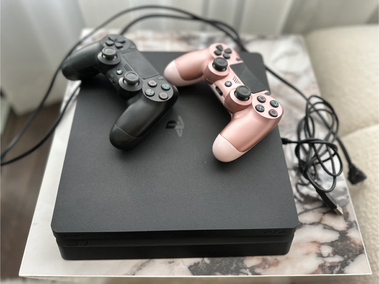 PlayStation 4 Slim Console with Two Controllers - photo 4