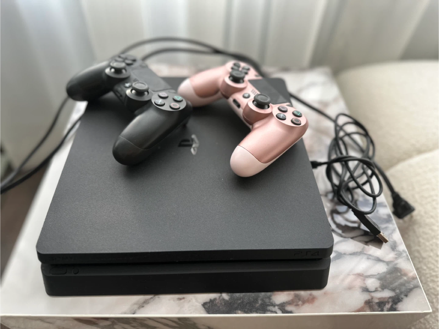 PlayStation 4 Slim Console with Two Controllers - photo 5