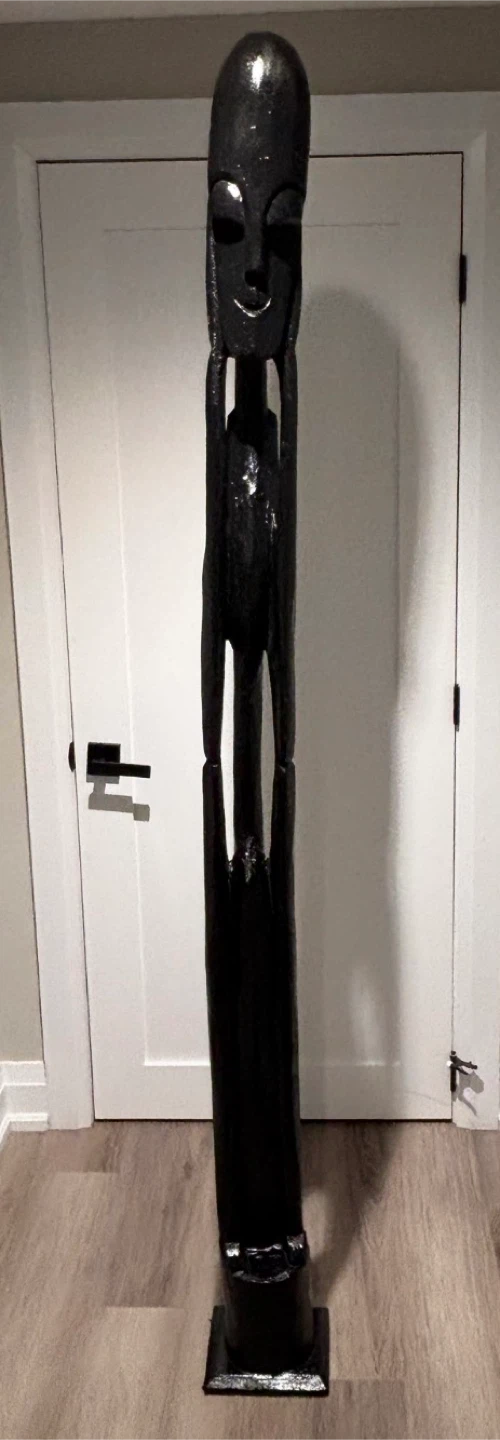 Large hand Carved African Wooden Statue Figurine - photo 4
