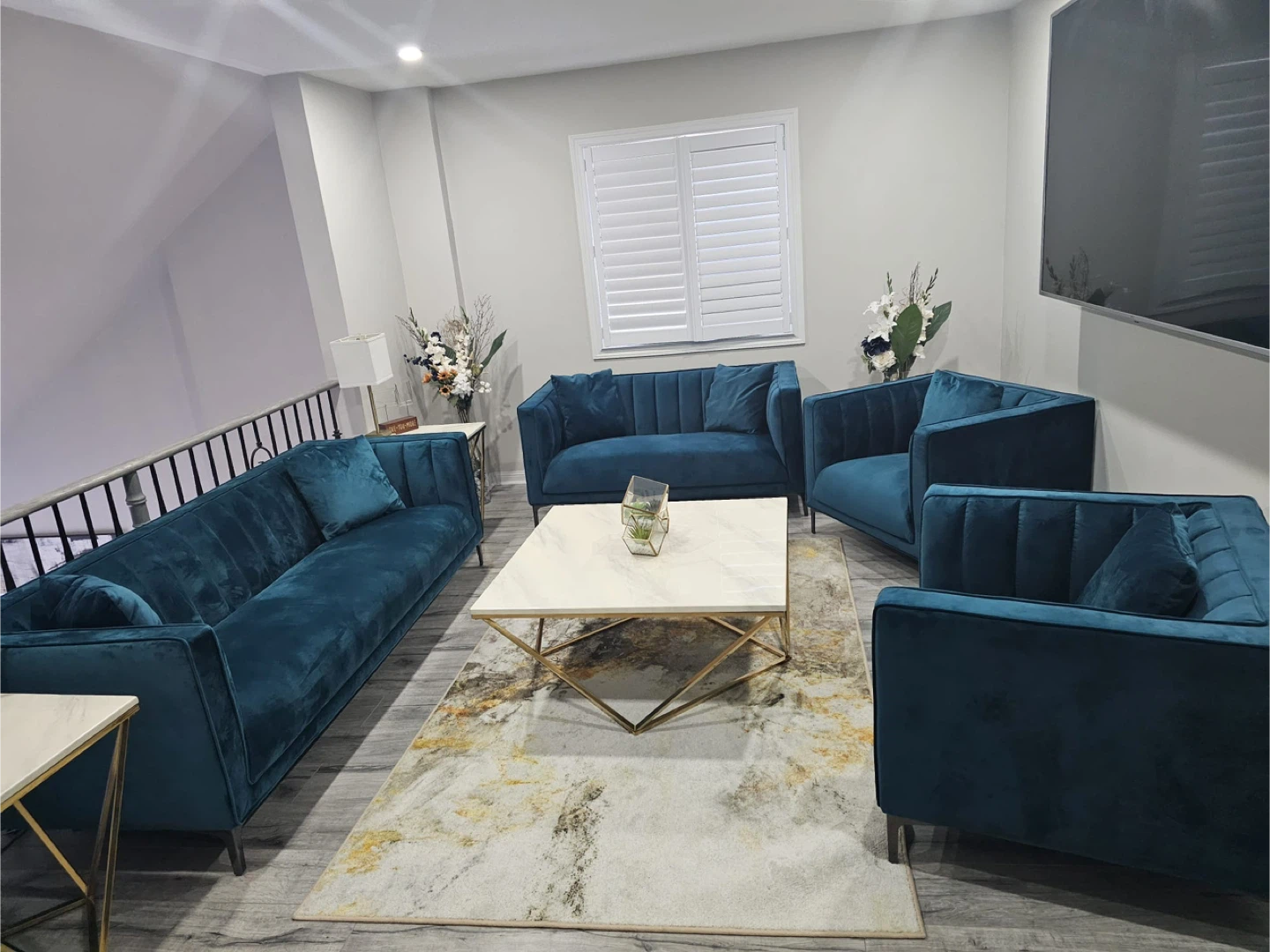 Velvet living room set - photo 4