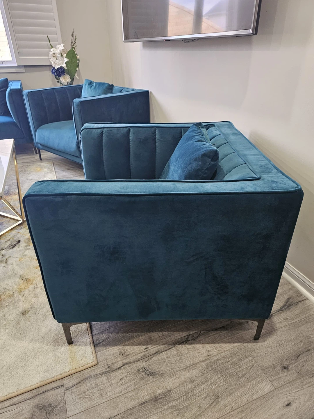 Velvet living room set - photo 3