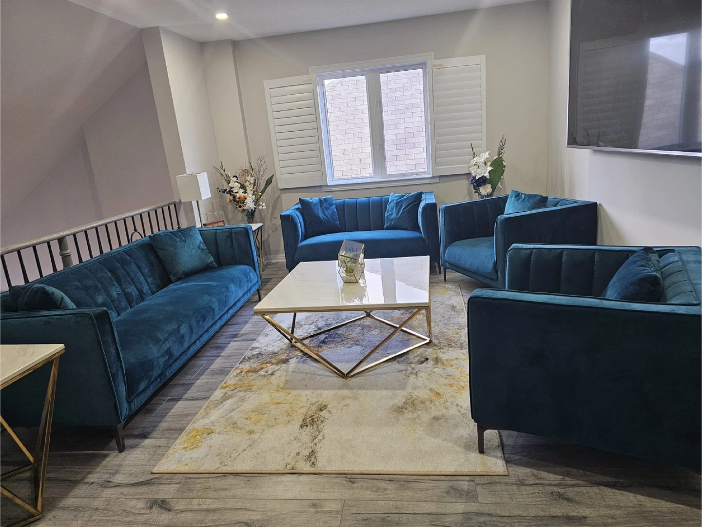 Velvet living room set