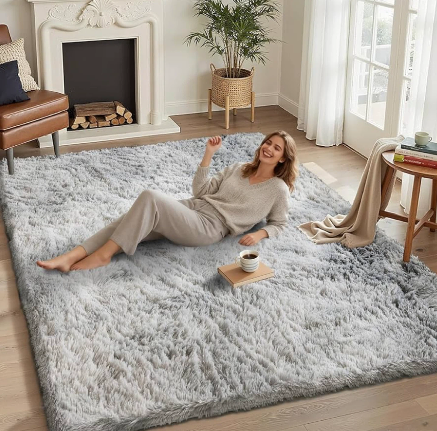 6x8 Area Rugs for Living Room Bedroom, Soft Fluf