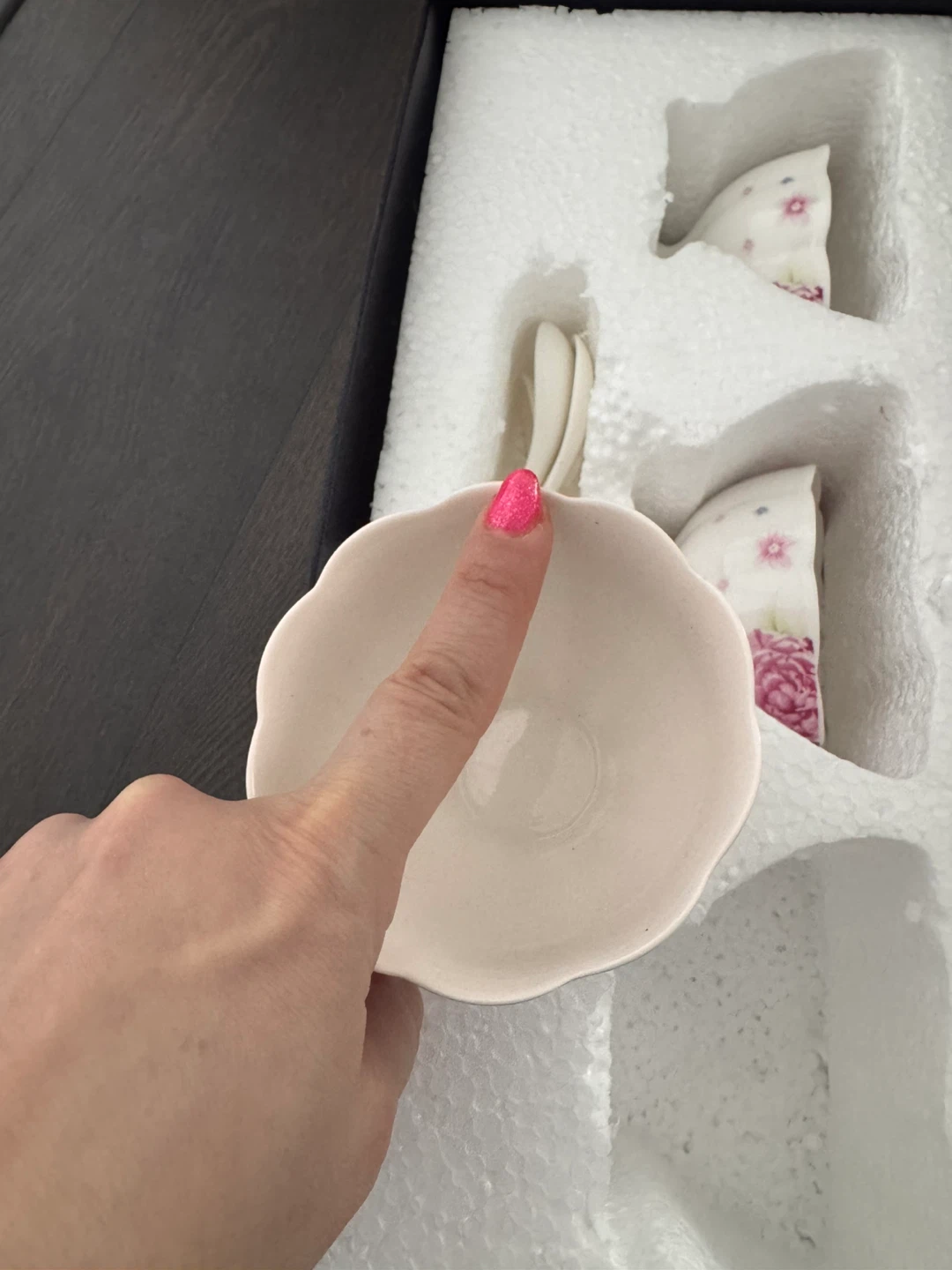Floral Dessert Bowls with Spoons (Set of 3) - photo 3