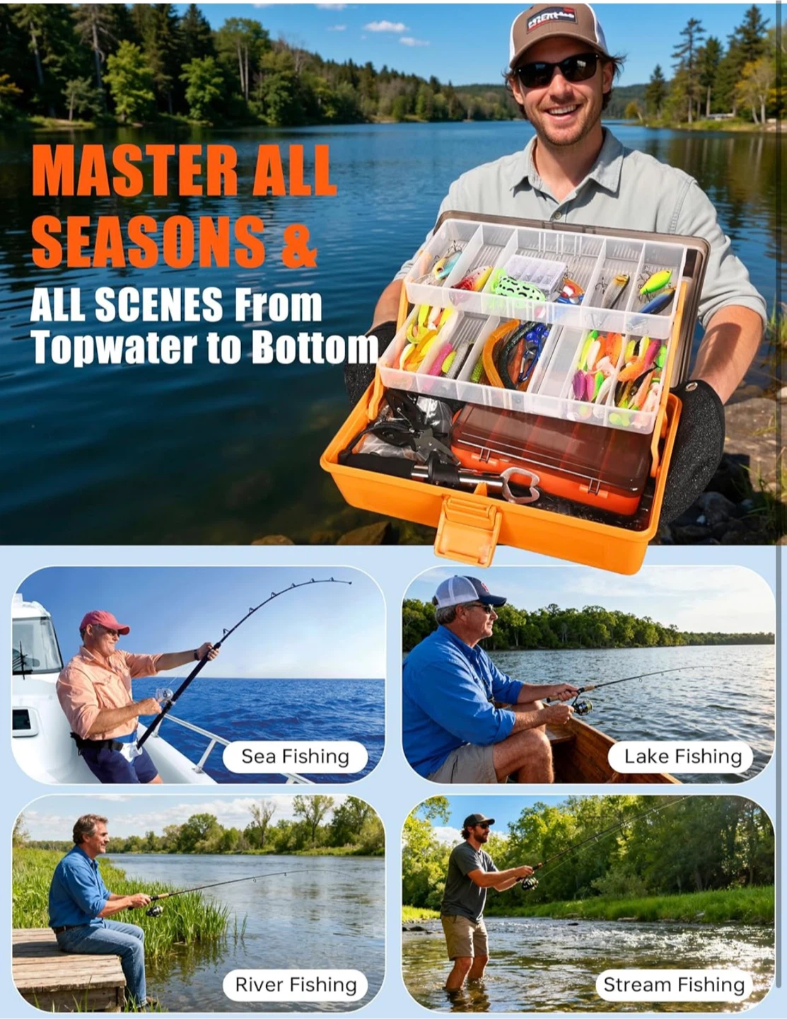 Pro Angler Kit 417-Piece Fishing Tackle Box - photo 5