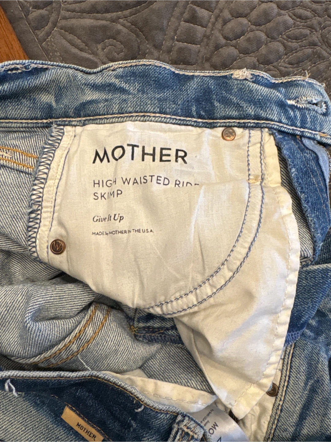MOTHER High Waisted Rider Skimp Jeans Size 25 - photo 3