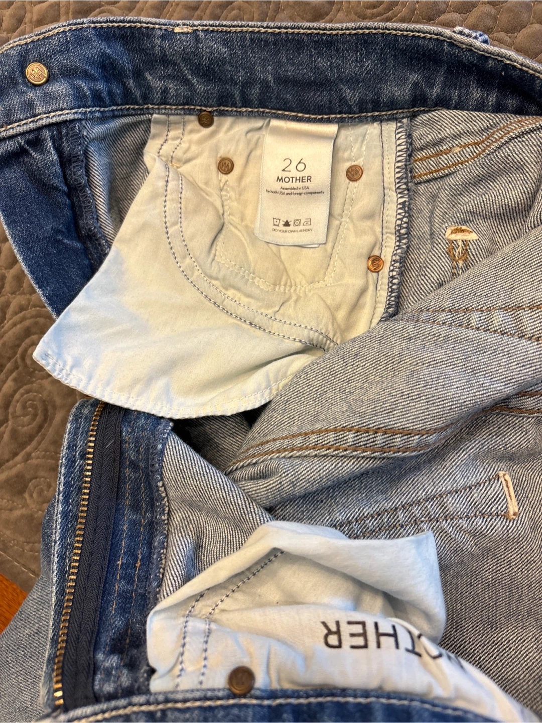 MOTHER High Waisted Rider Skimp Jeans Size 26 - photo 3