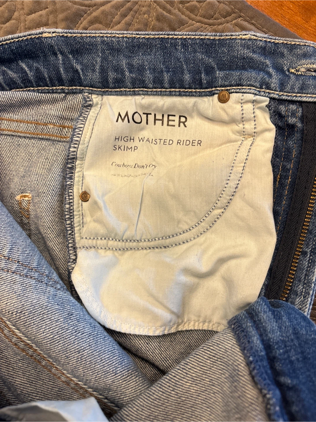 MOTHER High Waisted Rider Skimp Jeans Size 26 - photo 4